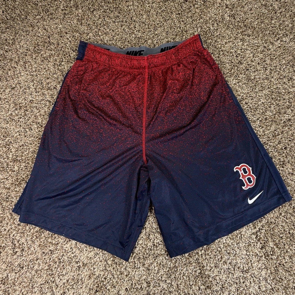 Nike Boston Red Sox Dri-FIT Shorts Men's XL Navy Red MLB Authentic Collection